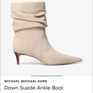 Michael Kors Tan Suede Heeled Boots
